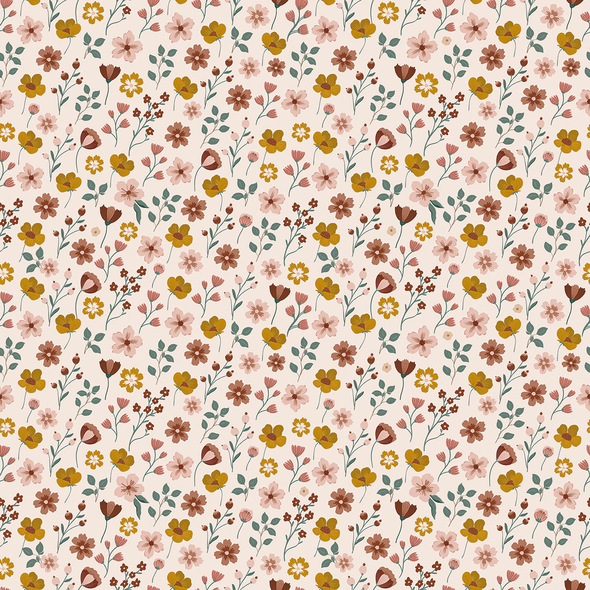 VLIESTAPETE Capucine, Blumen 50 cm x 10m, Mehrfarbig - Multicolor, Papier (50/1000cm) - Lilipinso