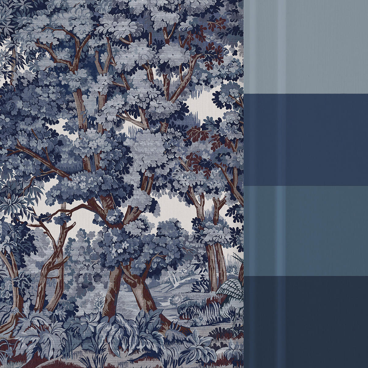 FOTOTAPETE Bodenham - Blau, Papier/Kunststoff (250/400cm) - Graham & Brown