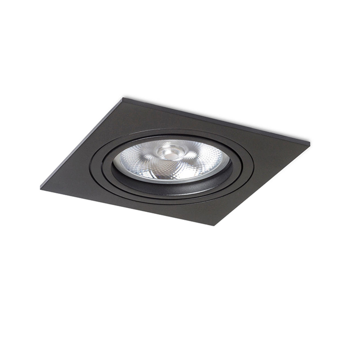 EINBAULEUCHTE PASADENA G53 SQ I Schwarz 15 W - Schwarz, Metall (9/9/12cm) - Rendl