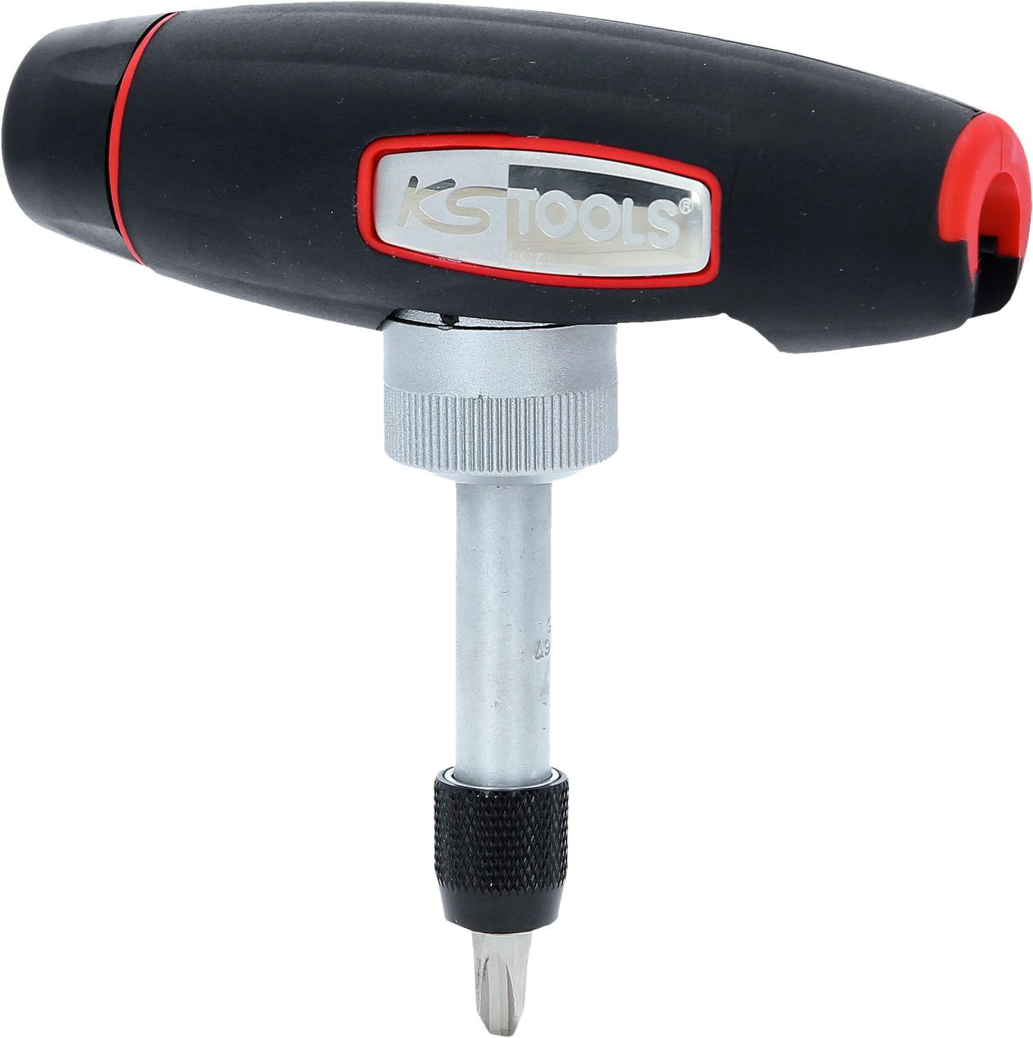 1/4" T-GRIFF RATSCHEN-BIT-SCHRAUBENDREHER, 7-TLG - Multicolor, Kunststoff/Metall (21/18cm) - KS Tools