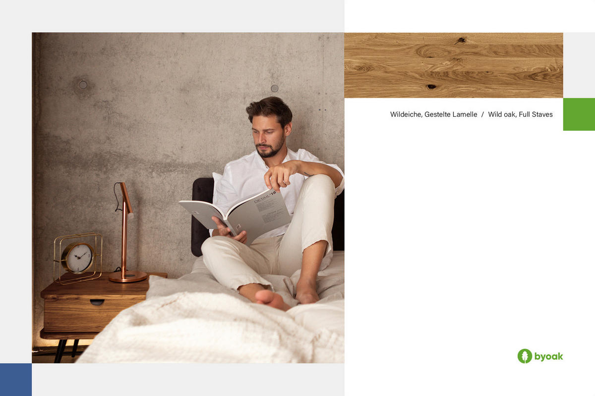 NACHTTISCH LINA - Wildeiche, Holz (50/42/41cm) - byoak