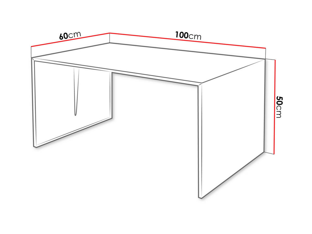 METALL-COUCHTISCH Mocca 4 - Kaschmir, Holzwerkstoff/Metall (60/100/50cm) - MIRJAN24