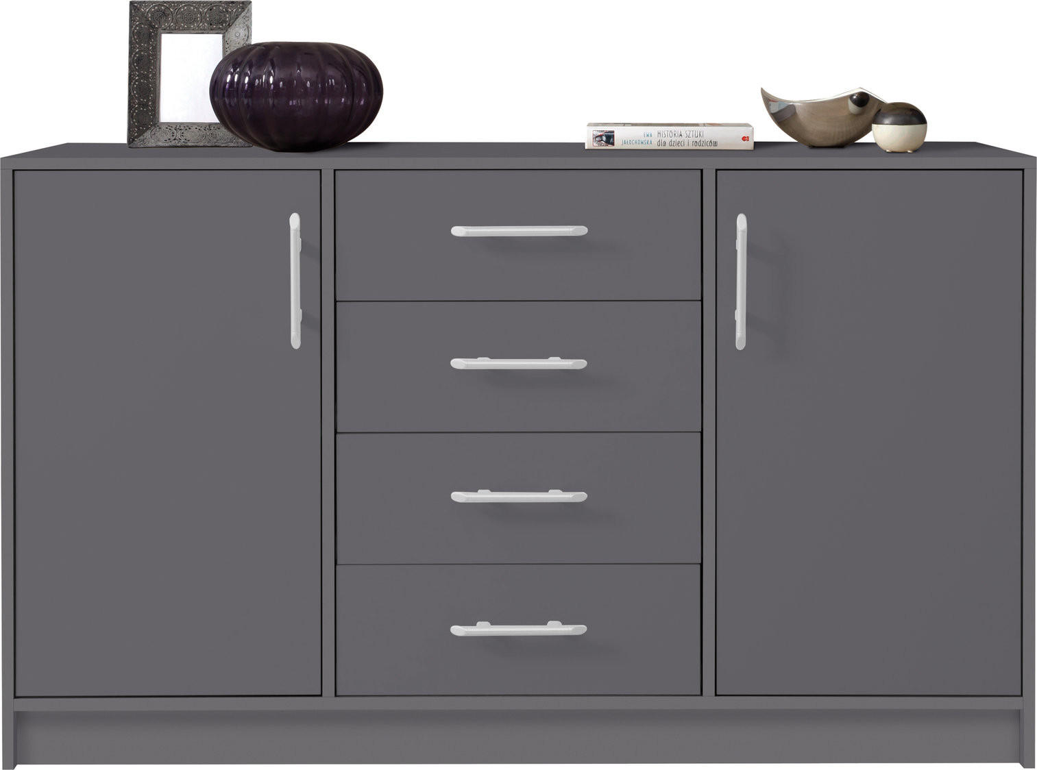 Masseno Kommode Anthrazit 140x84x40 cm