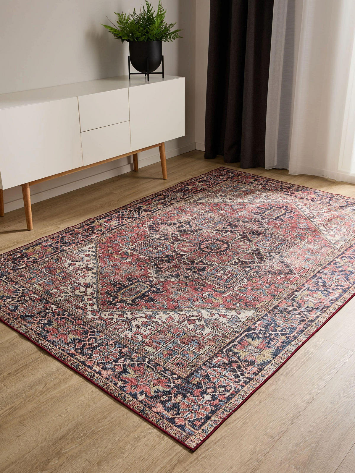 VINTAGE-TEPPICH George waschbar 80x150 cm - Beige/Multicolor, Kunststoff (80/150cm) - benuta
