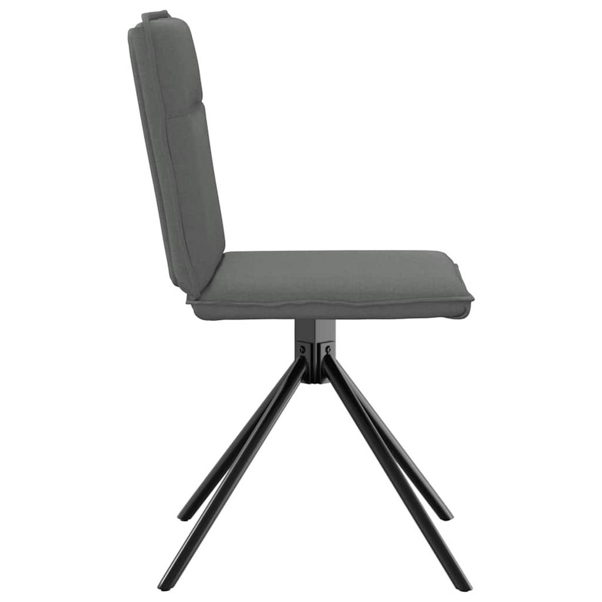ESSZIMMERSTÜHLE 2 Stk. Dunkelgrau Stoff 46.5*53*84cm - Dunkelgrau, Metall (46.5/84/53cm) - ZMH