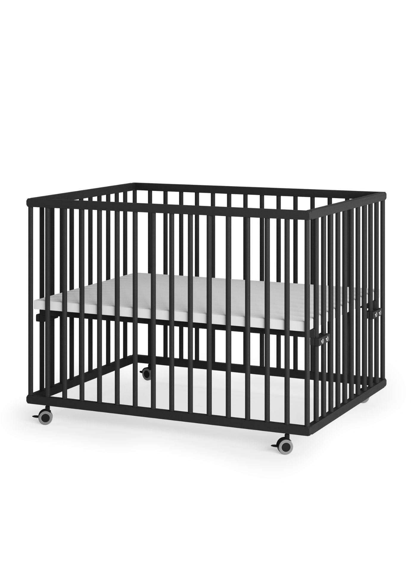 LAUFGITTER 75x100 cm - Black Edition - Premium Kollektion - Schwarz, Holz (100/74/75cm) - Sämann – make a difference.