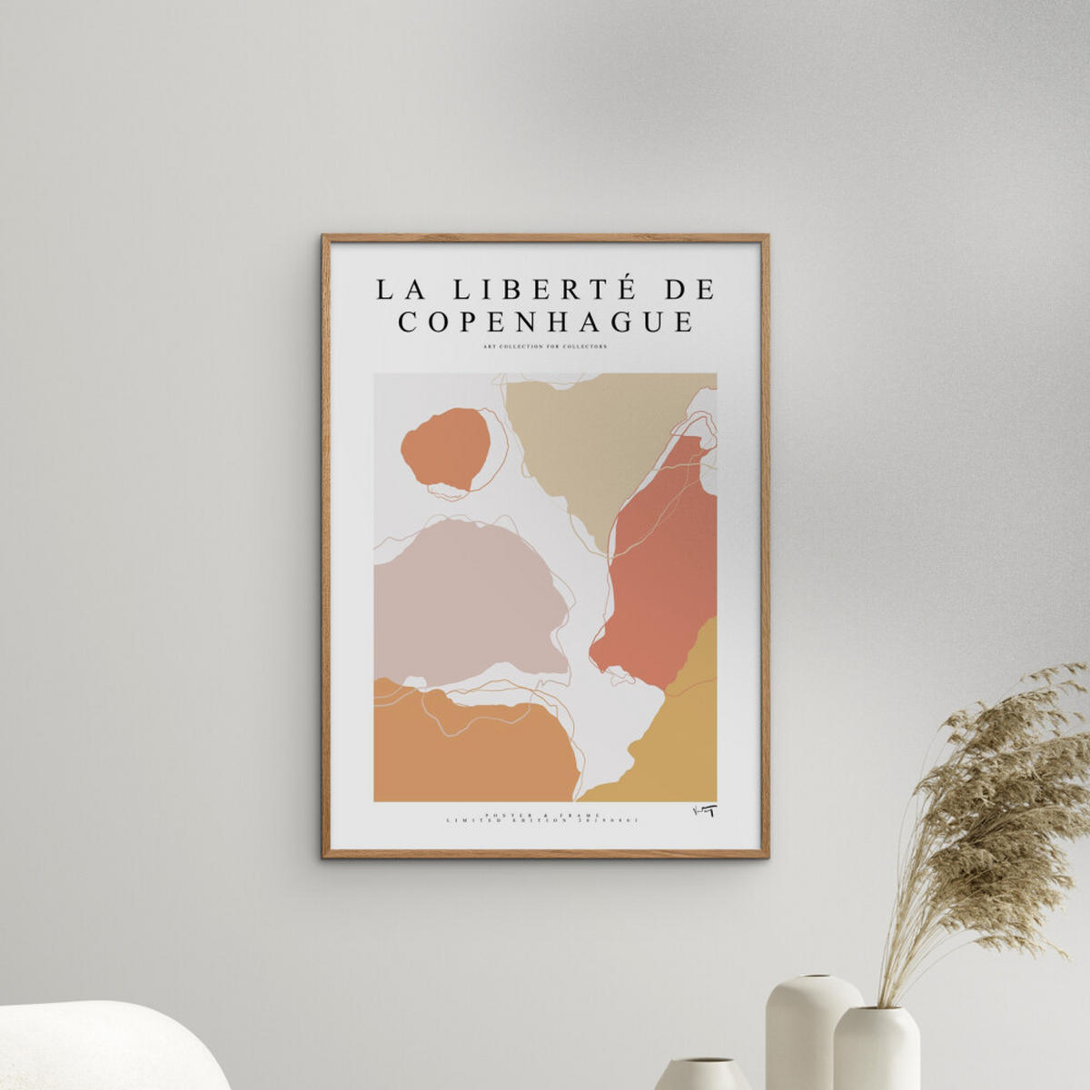 POSTER mit Rahmen Poster & Frame - Collection - La Liberté De Copenhague - 2019 001 - Eichefarben/Multicolor, Holz/Papier (70/100cm) - Poster&Frame