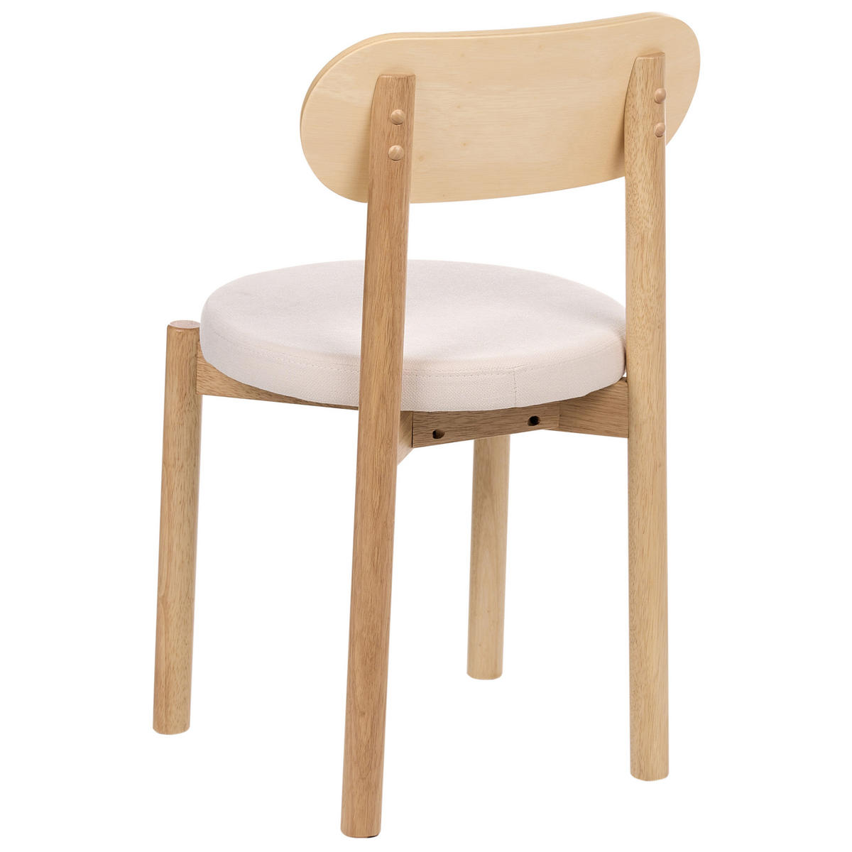 ESSZIMMERSTUHL 2er-Set Holz Hellbraun/Hellbeige Paulina - Hellbraun, Textil (44/79/45cm) - Beliani