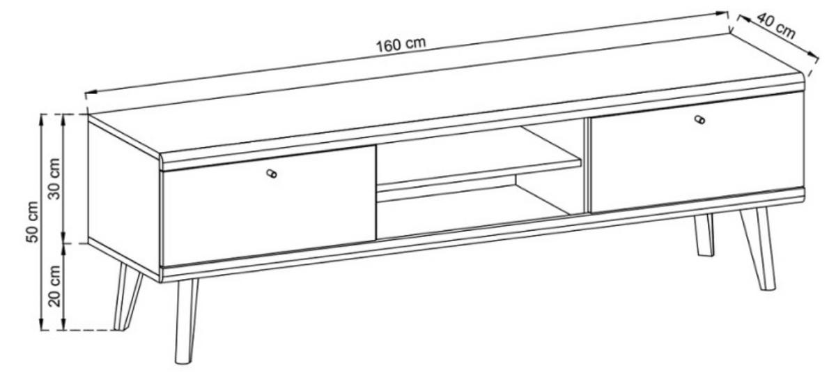 MÖBELWAND Weiß DRIMO Skandinavischer Stil LED Beleuchtung - Multicolor, Holzwerkstoff (300/197/40cm) - Sepro Meble