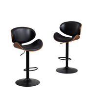 BARHOCKER 2er-Set,Drehstuhl,360° drehbar,Schwarz - Schwarz, Metall (50/93/51cm) - LVHOM