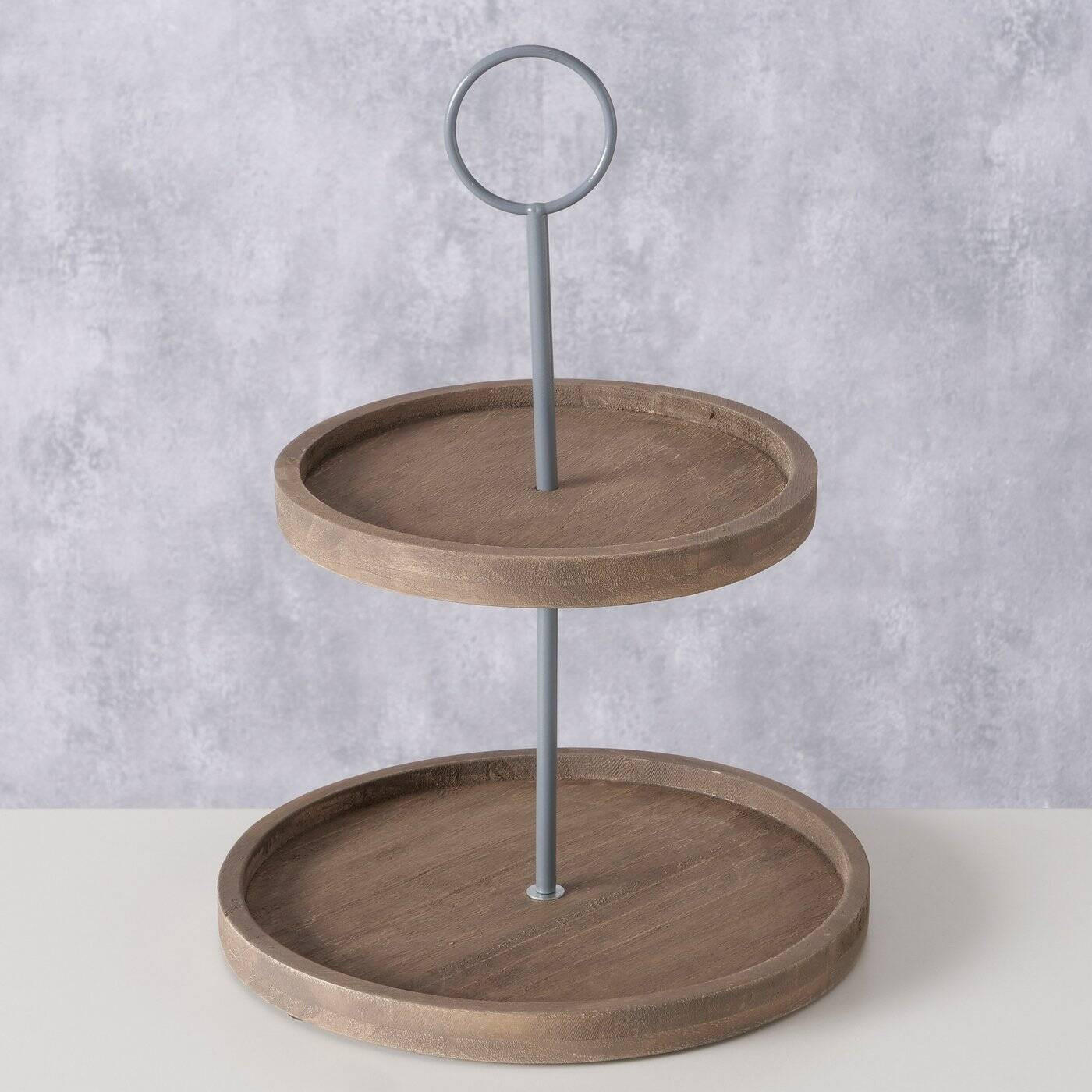DEKORATIVE ETAGERE Samina 35 cm - Braun, Holz (25/35cm) - Boltze Home