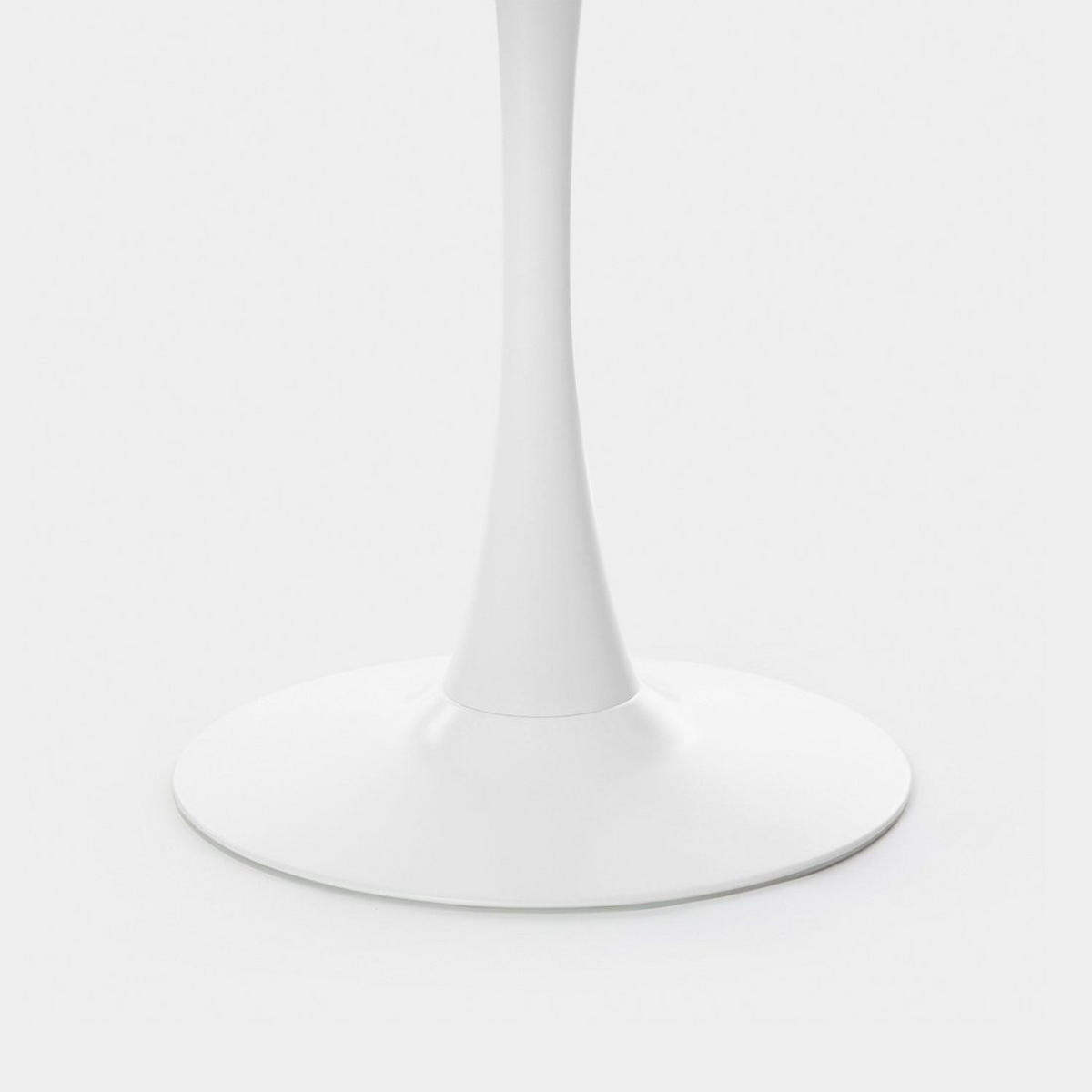 ESSTISCH Cory Weiß 80 cm x 73 cm - Weiß, Holzwerkstoff (80/80/73cm) - Klast Home