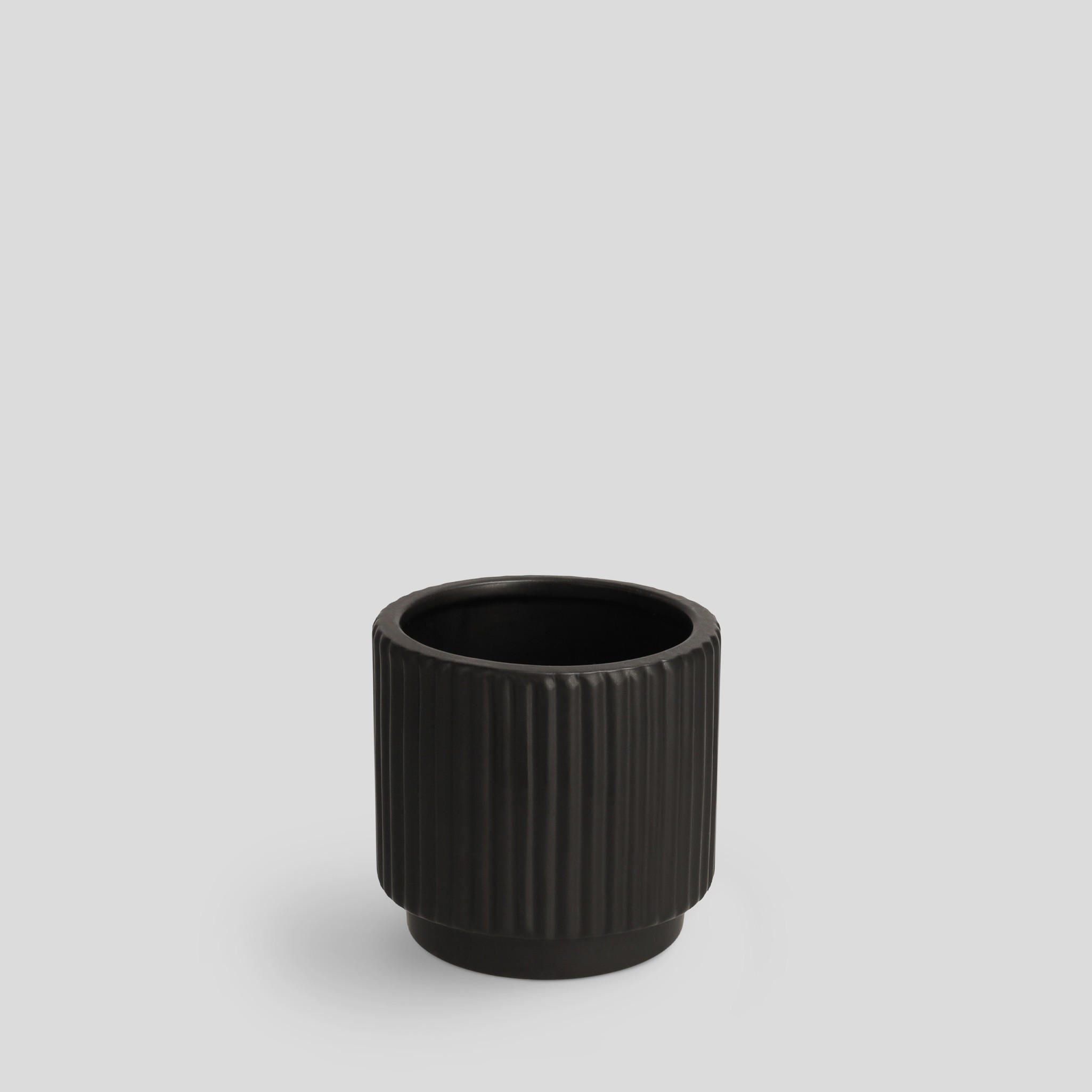 BLUMENTOPF Viviene - Schwarz, Keramik (10.5/10cm) - home&you