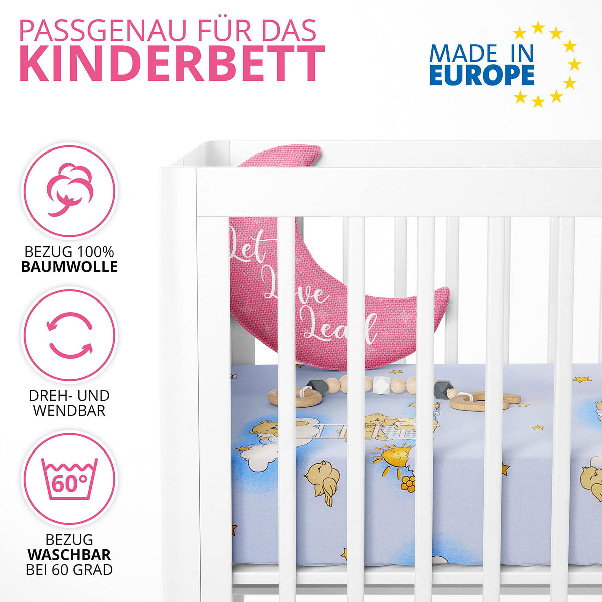 KINDERBETTMATRATZE 70/140 cm, in Blau - Blau, Naturmaterialien - Best for Kids