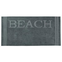 STRANDTUCH, 100x200 cm, 100% Baumwolle, Grau - Grau, Textil (100/200cm) - Zollner