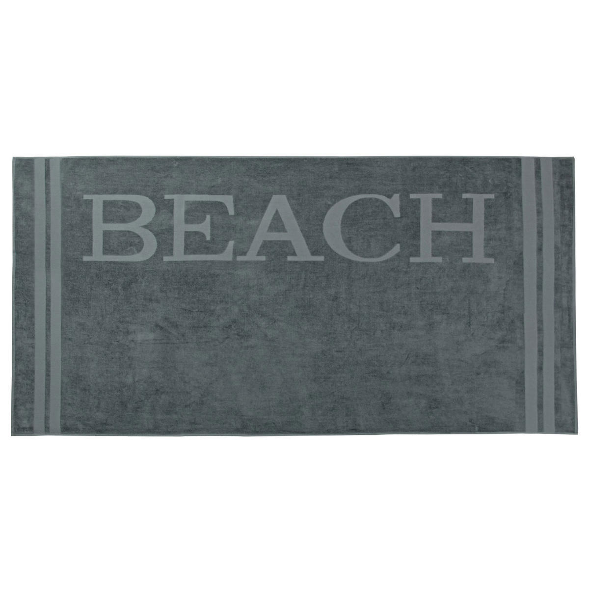 STRANDTUCH, 100x200 cm, 100% Baumwolle, Grau - Grau, Textil (100/200cm) - Zollner