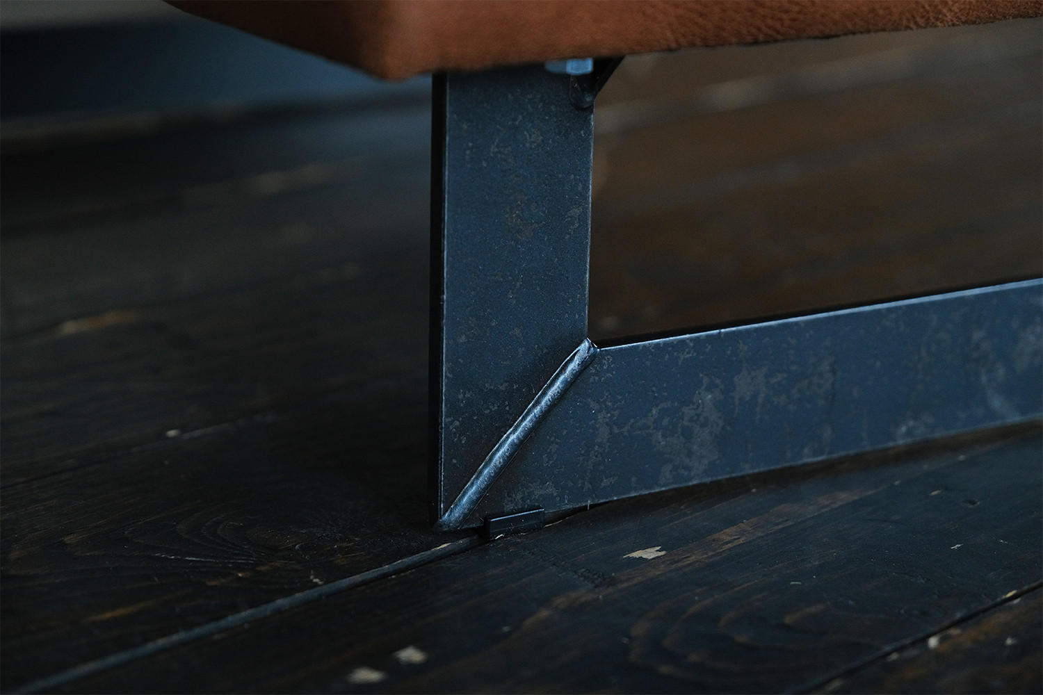 HOCKER VILNIUS Braun Kunstleder - Dunkelbraun/Braun, Leder (88/48/58cm) - KAWOLA