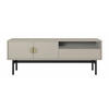 TV-SCHRANK Stoon Grau-Beige mit Schublade 154 cm - Greige/Goldfarben, Holzwerkstoff/Metall (154/57/38cm) - Selsey