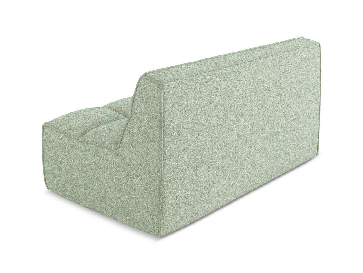 2-SITZER-SOFA Strukturstoff Stoff Grün - Schwarz/Hellgrün, Kunststoff/Textil (160/75/93cm) - Makamii