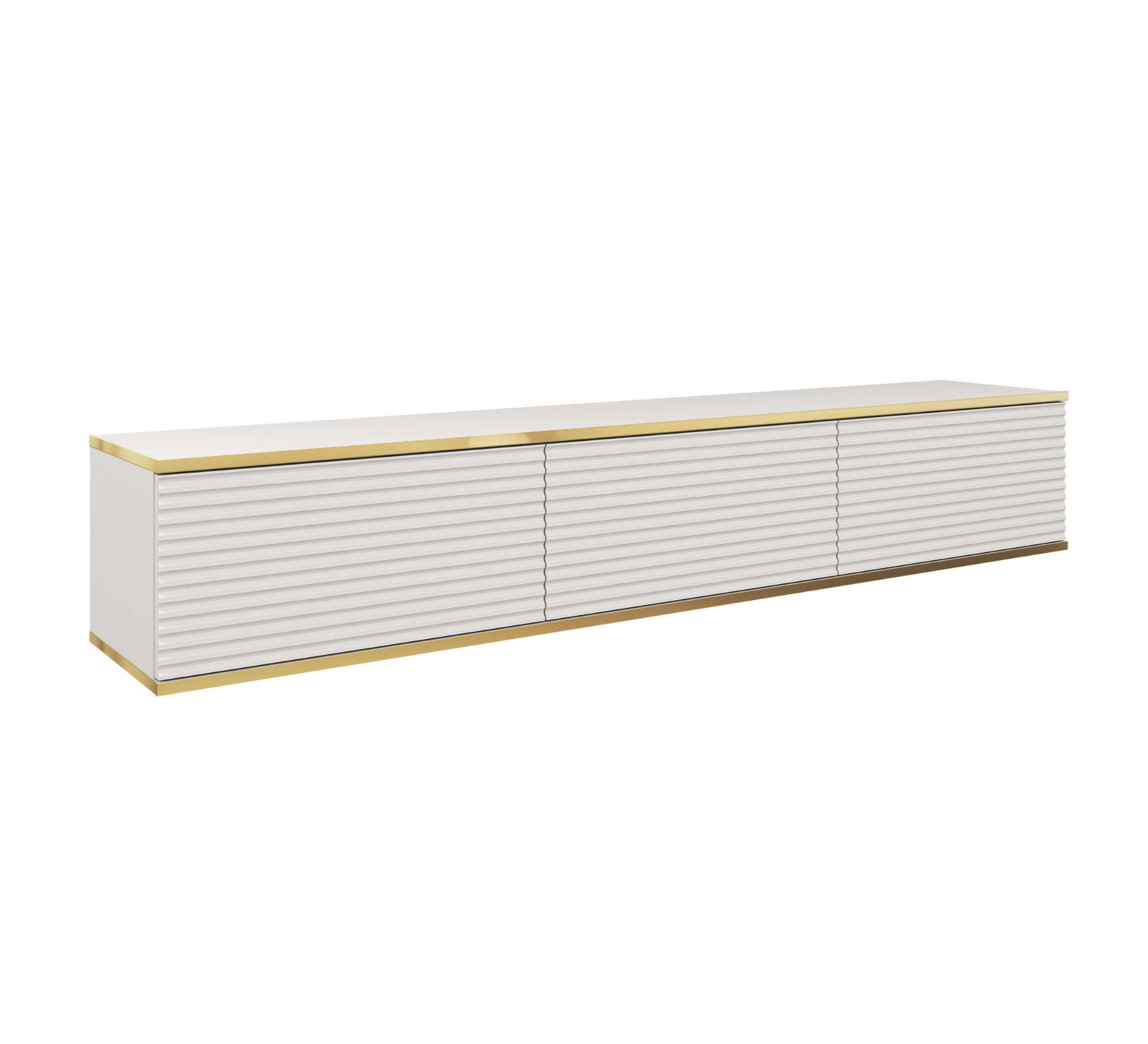 TV-SCHRANK Oris Weiß matt Glamour Style 175 cm - Weiß, Holzwerkstoff (175/30/32cm) - Meble Lindner