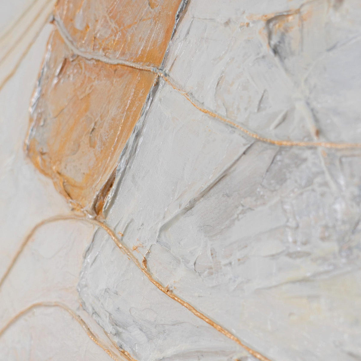 GEMÄLDE Abstrakte Formen Schattenfugenrahmen Eichefarben 70x50 cm - Eichefarben, Holz (70/50cm) - YS-art gallery