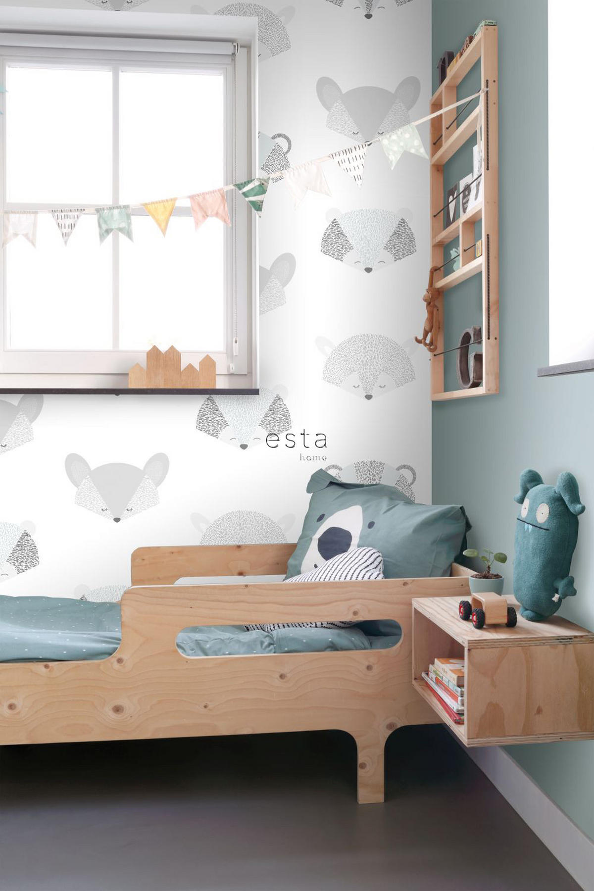 XXL-VLIESTAPETE Tierköpfe 50 x 900 cm - Grau, Papier (50/0.1cm) - ESTAhome