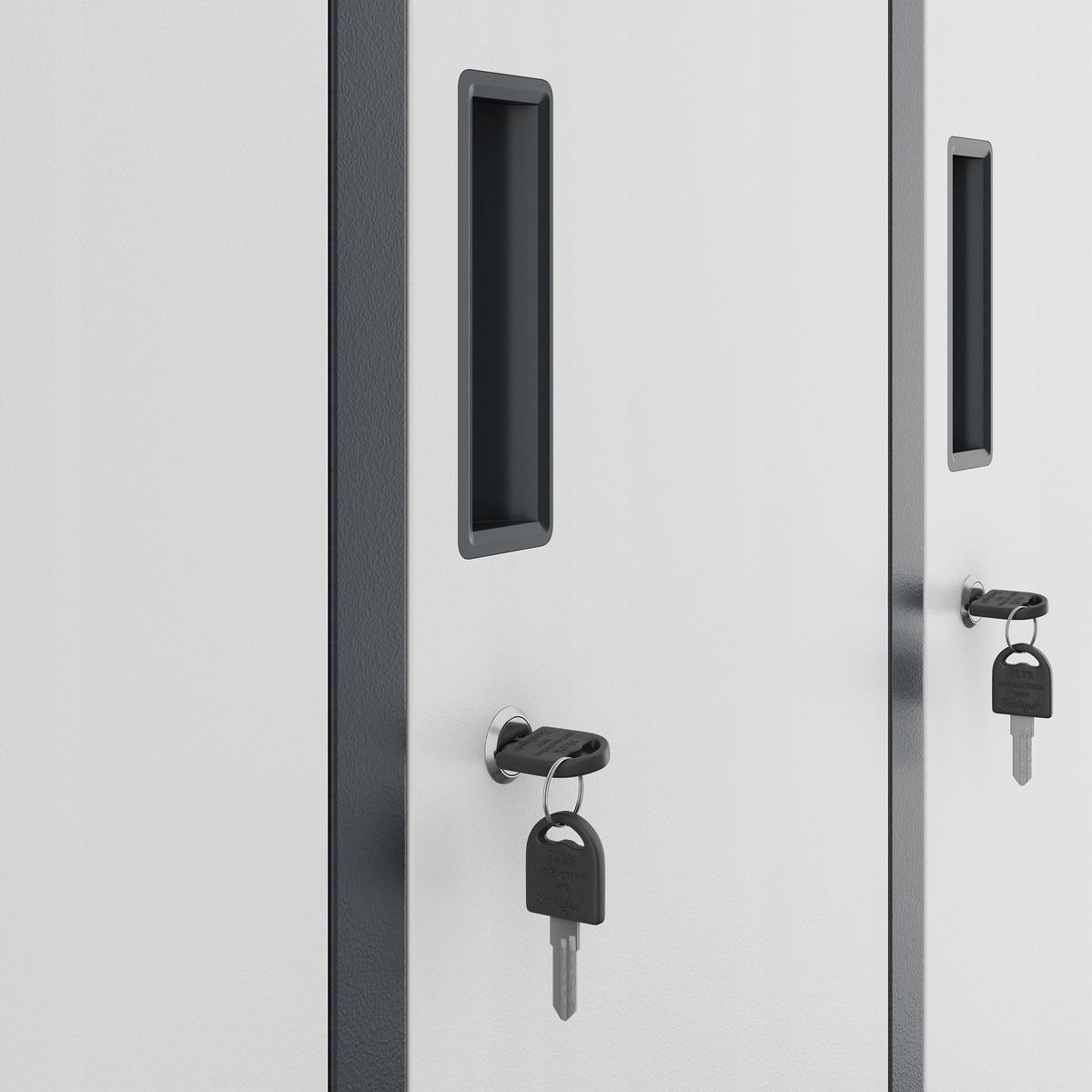 SCHLIESSFACHSCHRANK Bartek - Anthrazit/Weiß, Metall (136/172/45cm) - Jan Nowak