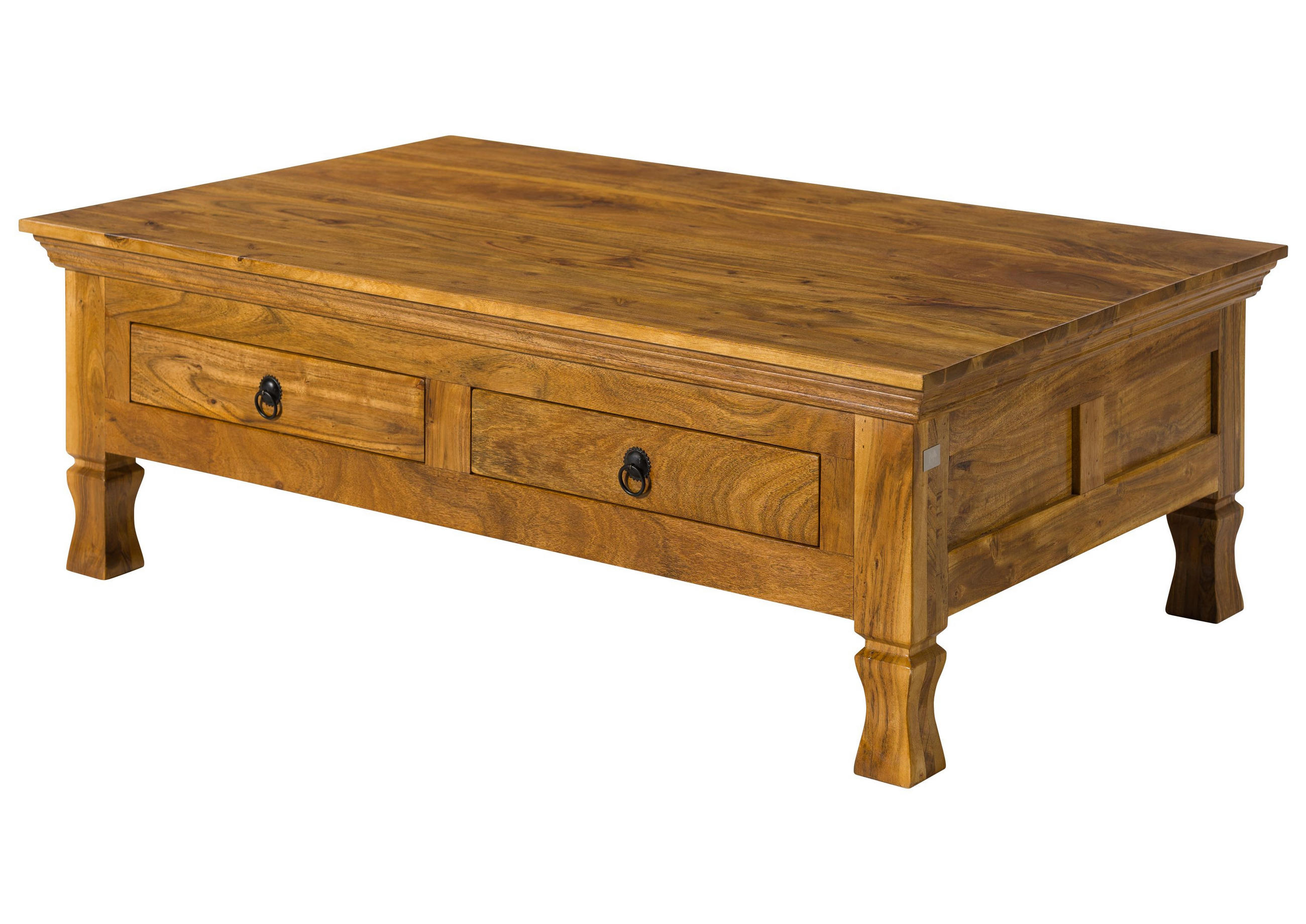 COUCHTISCH Akazie 120x75x40 honig lackiert OXFORD #0445 - Braun, Holz (120/75/40cm) - Massivmoebel24