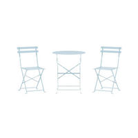 GARTENSET, Tao, Blau, Stahl, 60 x 60 x 71 cm, 3-teilig - Blau, Metall - ebuy24