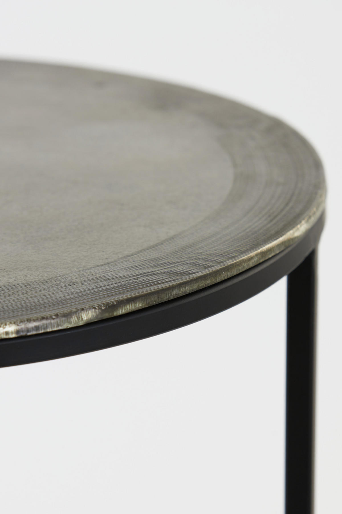 BEISTELLTISCH Talca Silber Ø49/50,5 cm 2er-Set - Anthrazit/Silberfarben, Metall (49/49/50.5cm) - Light & Living