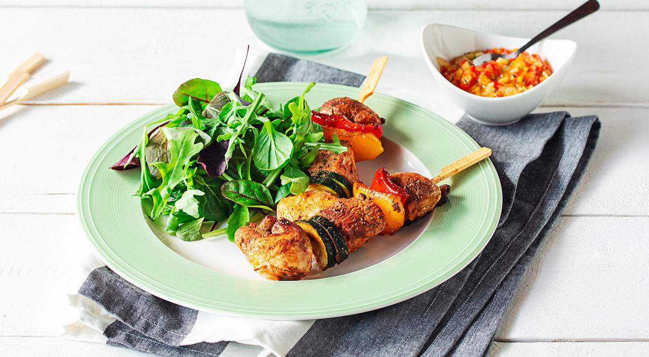 XXXLecker-Marinierte-Haehnchenspiesse-mit-Chutney