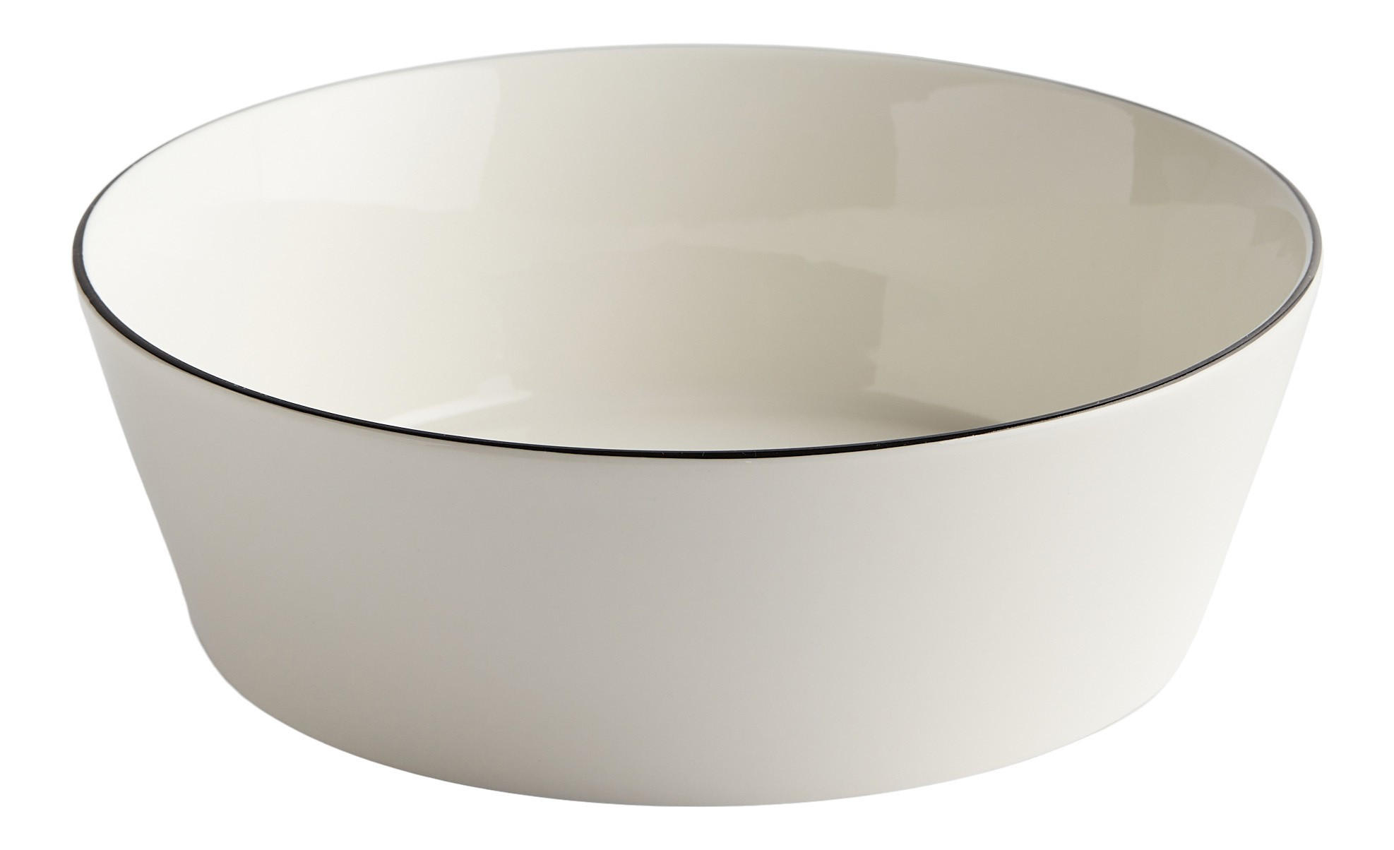 SERVIERSCHÜSSEL Rimo - Schwarz, Keramik (22.7/7.2/22.7cm) - home&you