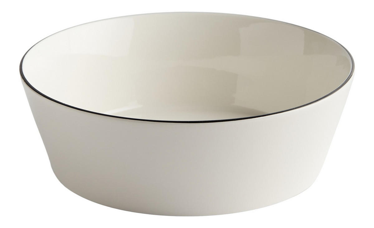 SERVIERSCHÜSSEL Rimo - Schwarz, Keramik (22.7/7.2/22.7cm) - home&you