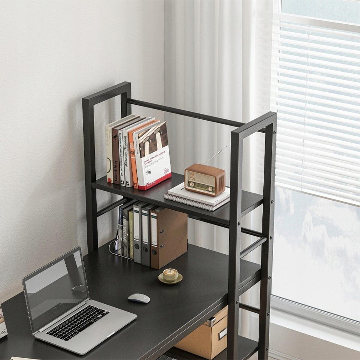 SCHREIBTISCH, schwarz 119.5x48x120cm - Schwarz, Holzwerkstoff (48/119.5/120cm)