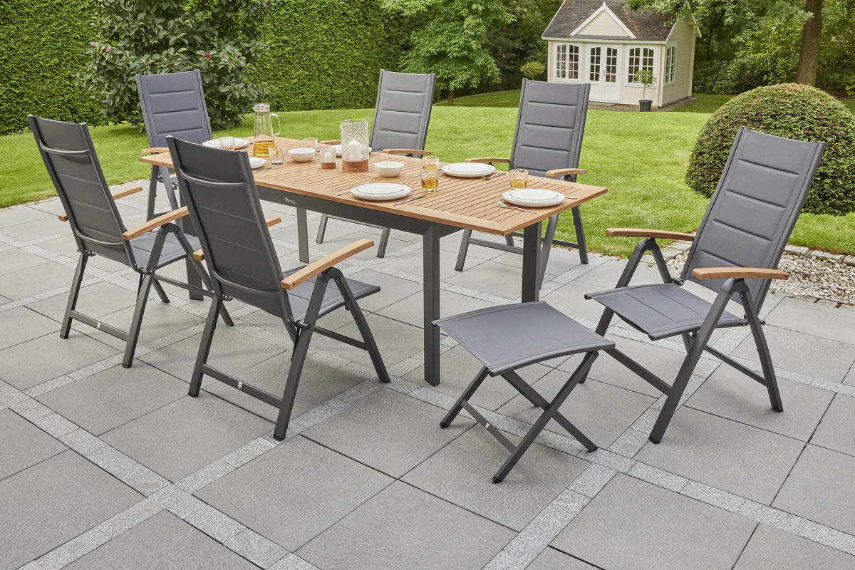GARTENHOCKER New Jersey 50x50x45 cm, Metall, Anthrazit - Anthrazit, Metall (50/45/50cm) - dasmöbelwerk