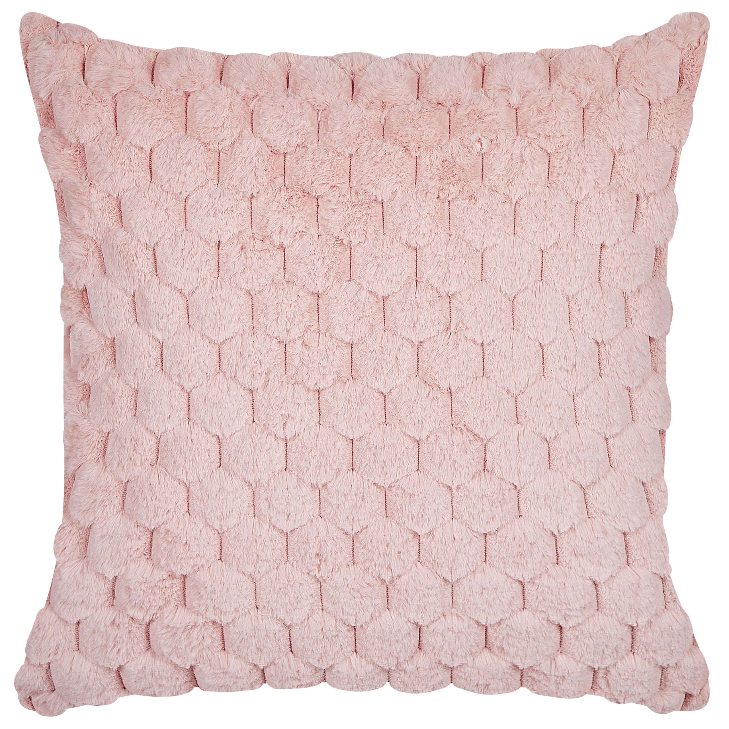 DEKOKISSEN 2er-Set Pastellrosa 43/43 cm Purslane - Pink, Textil (43/43cm) - Beliani