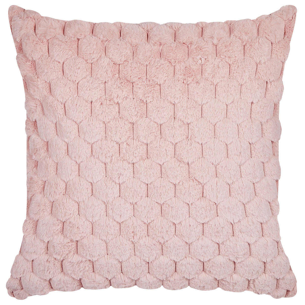 DEKOKISSEN 2er-Set Pastellrosa 43/43 cm Purslane - Pink, Textil (43/43cm) - Beliani