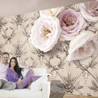 VLIESTAPETE Beige 150/105 cm - Pink/Beige, Textil (150/1cm) - KUNSTLOFT