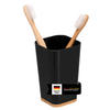 ZAHNPUTZBECHER CALVI, schwarz - Schwarz, Kunststoff (7.2/11.6/7.2cm) - bremermann