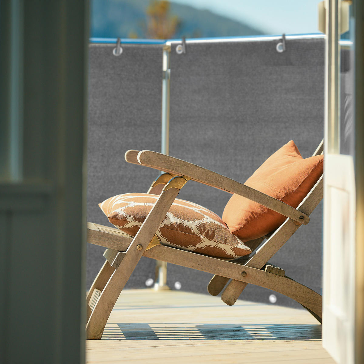 BALKON-SICHTSCHUTZ 0,8x5m - Anthrazit, Kunststoff (500/80cm) - KRUMAD