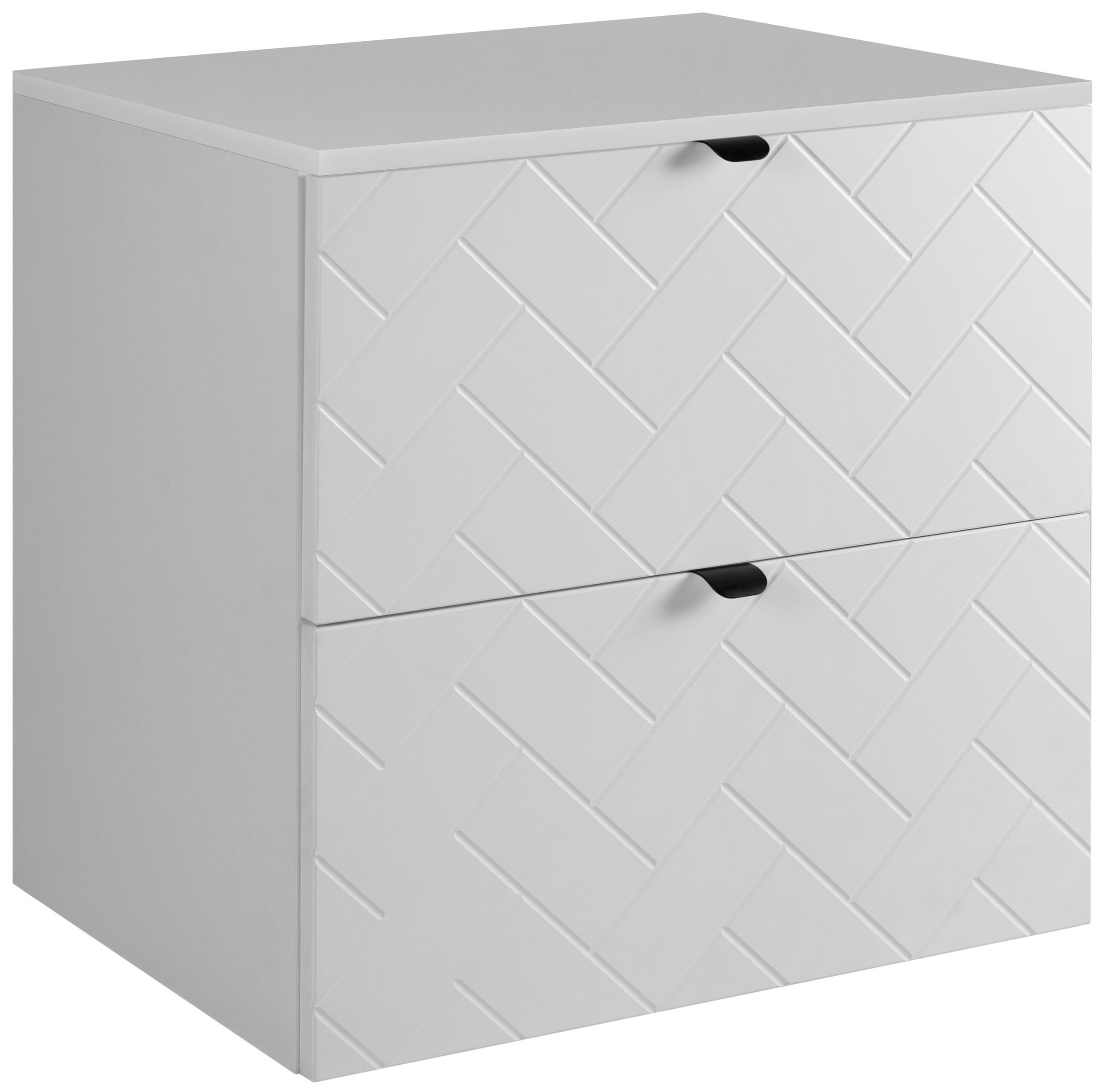 WASCHBECKUNTERSCHRANK TREND + Platte Weiß matt 60/46/60 cm - Weiß, Holzwerkstoff (60/60/46cm) - Rodan