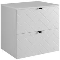 WASCHBECKUNTERSCHRANK TREND + Platte Weiß matt 60/46/60 cm - Weiß, Holzwerkstoff (60/60/46cm) - Rodan