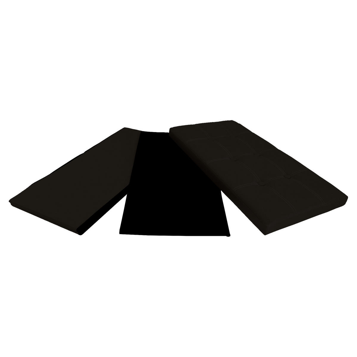 FUSSHOCKER Schwarz 38/76/38 cm - Schwarz, Textil (38/38/76cm) - Mobili Rebecca