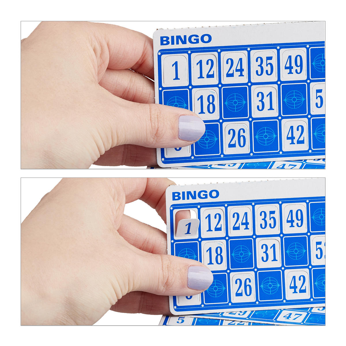 BINGO-SPIEL - Multicolor, Kunststoff (21/38cm) - Relaxdays