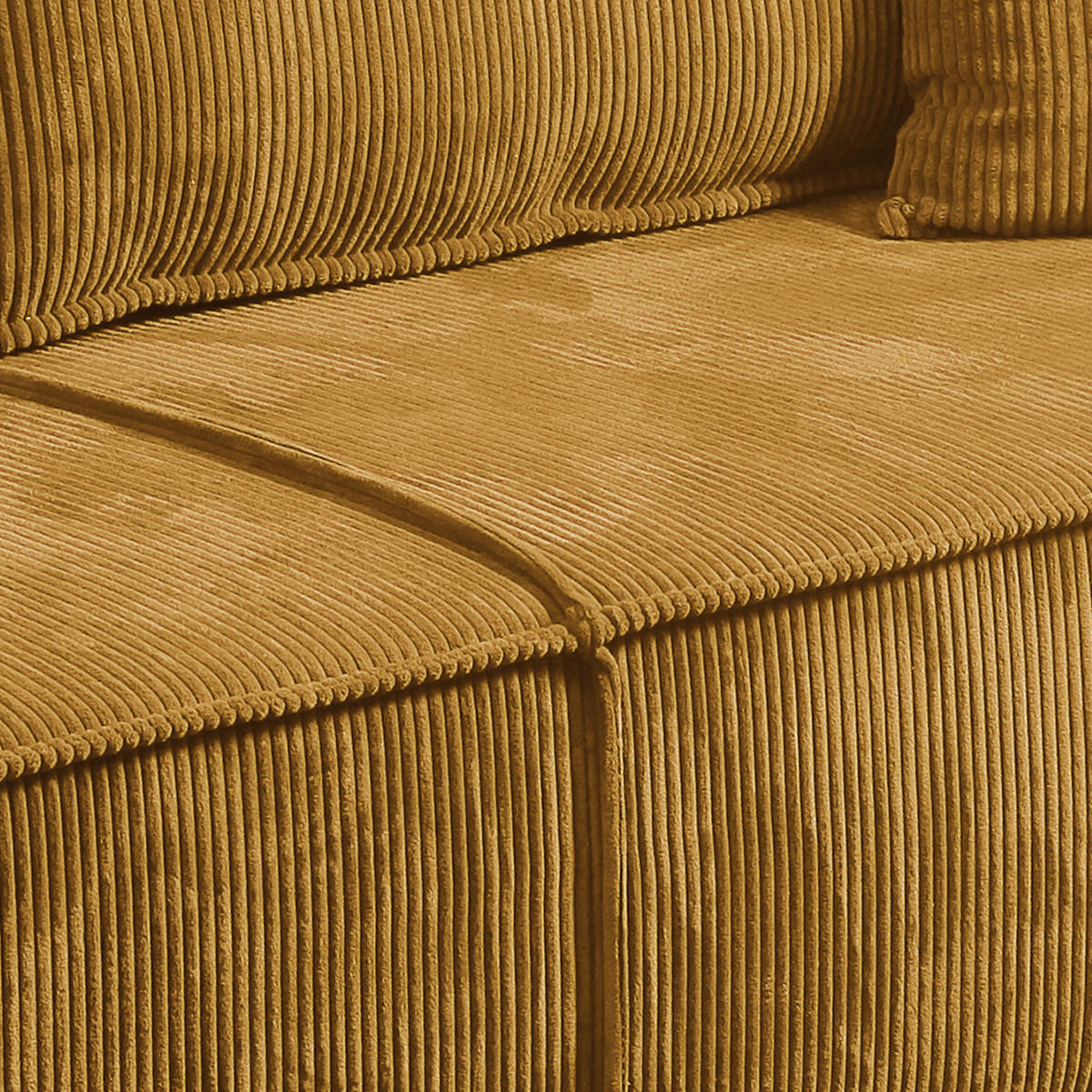 SOFA Isaac 4 Sitzplätze Gelb - Gelb, Holzwerkstoff (255/85/105cm) - Petits-meubles