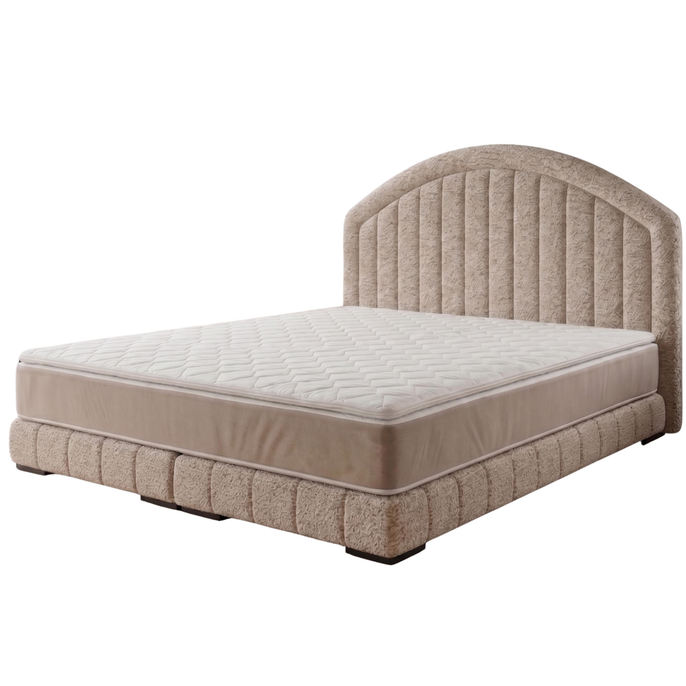 POLSTERBETT LEON2 100x 200 cm Farbe: Beige - Beige, Textil (100/200cm) - A&J MöbelLand