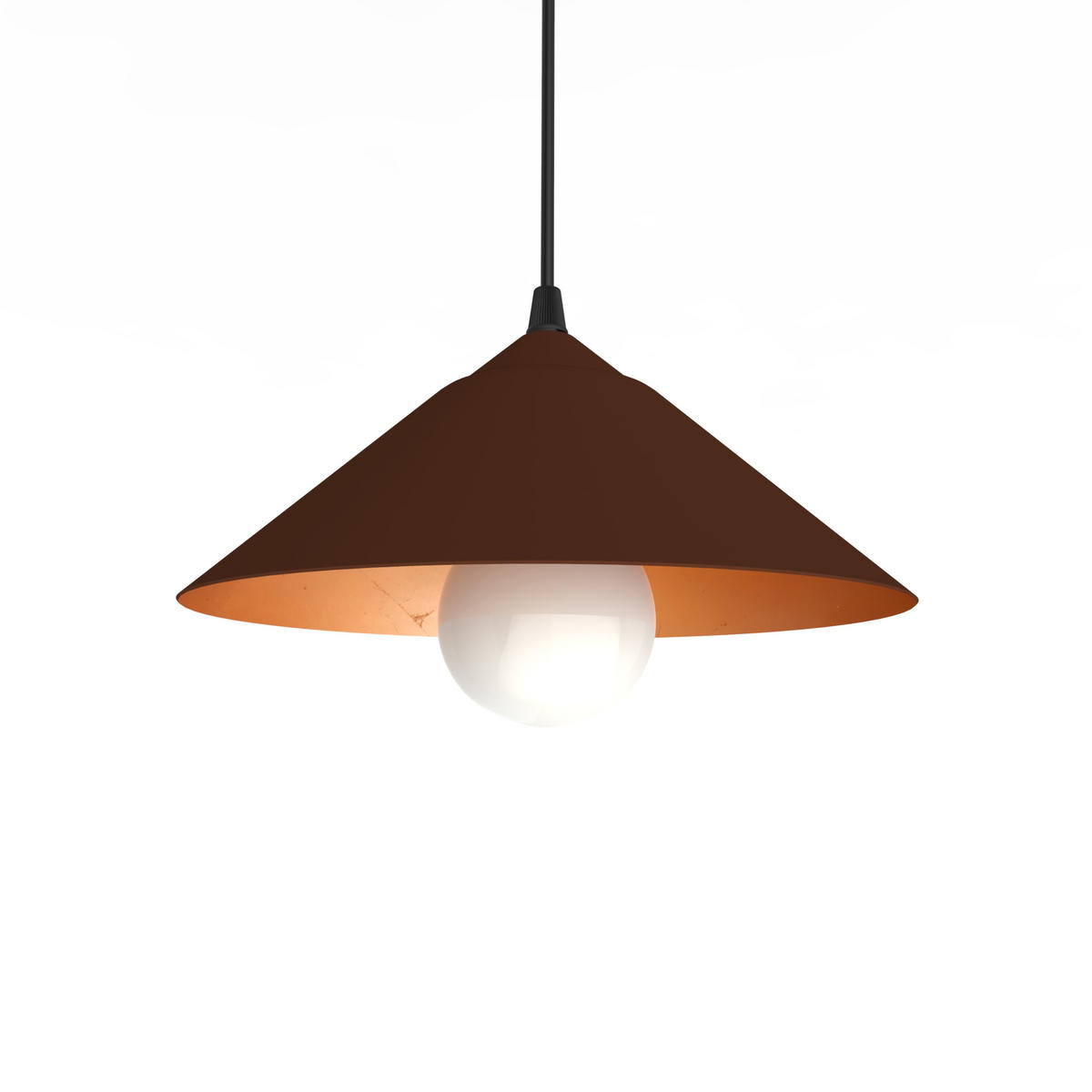 HÄNGELEUCHTE - Braun, Metall (25/25/10cm) - Lumicom