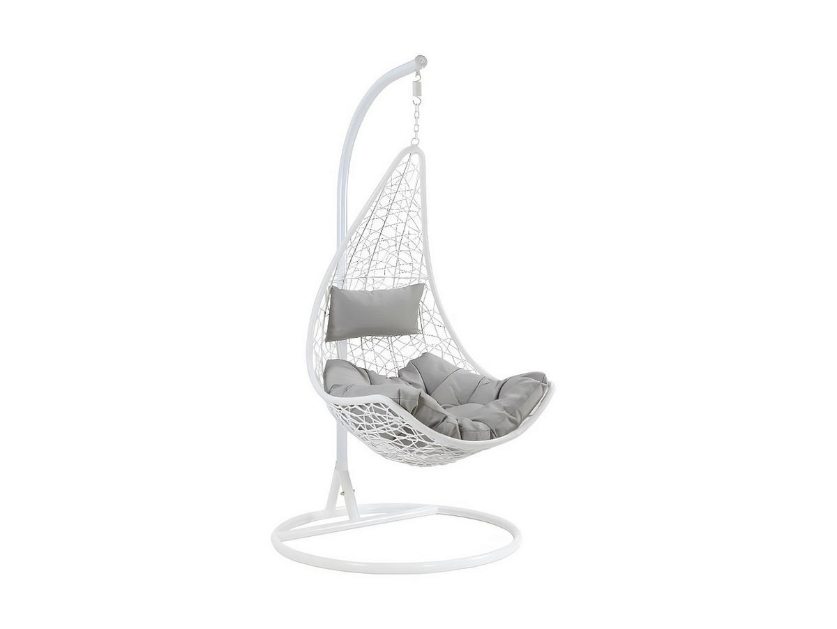 HÄNGESESSEL - 1 Person - Harz - Weiß - - Weiß, Kunststoff (105/197/105cm) - Vente-Unique