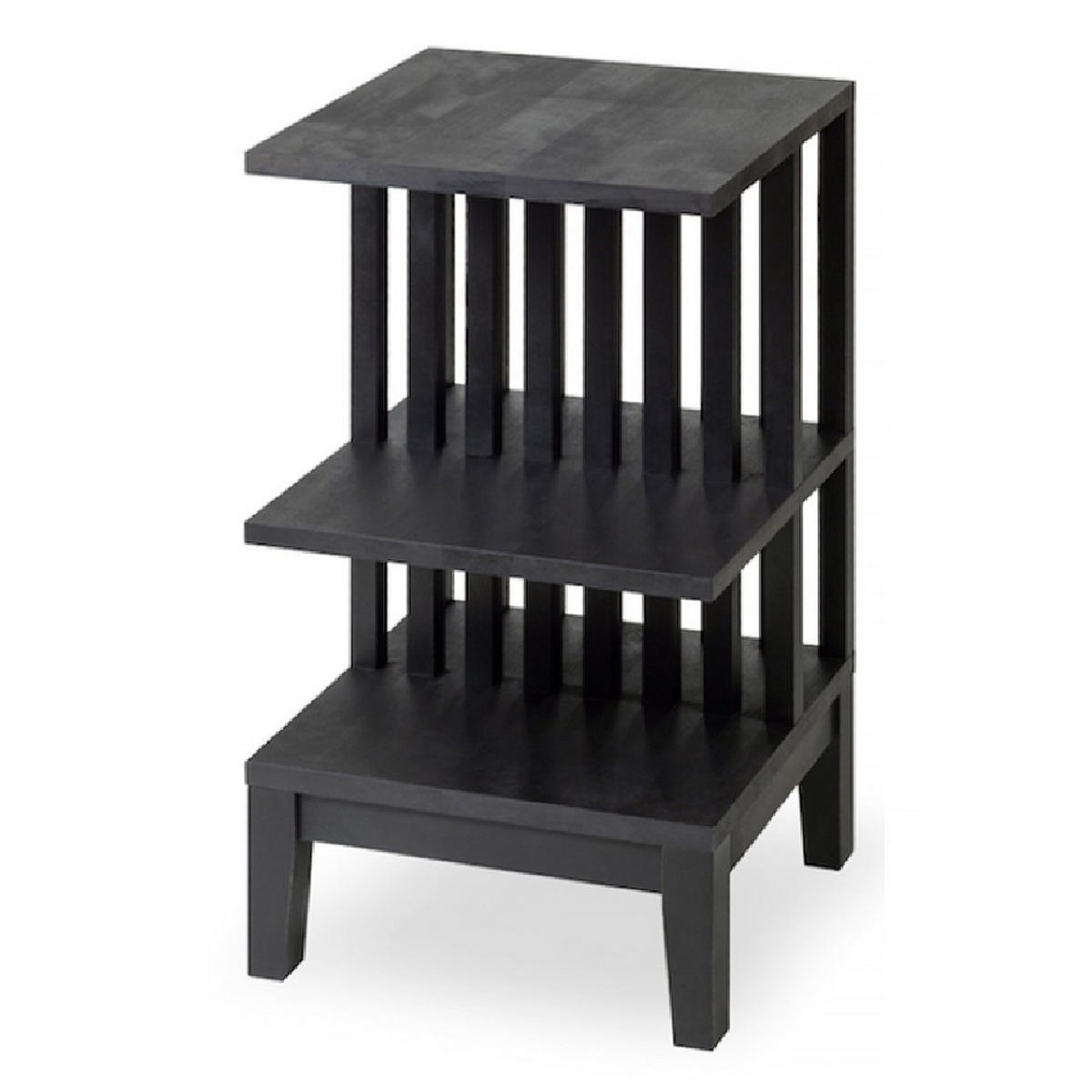 NACHTTISCH Celine, schwarze Birke, 37,5/37,5/65 cm - Schwarz, Holz (37.5/65/37.5cm) - WOODEK