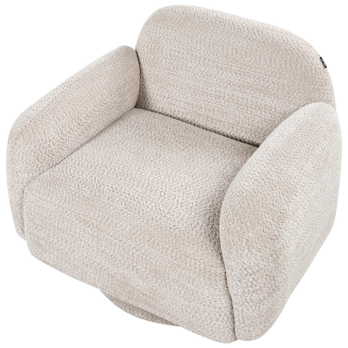DREHSESSEL Stoff Beige Aapua - Beige, Textil (82/74/72cm) - Beliani